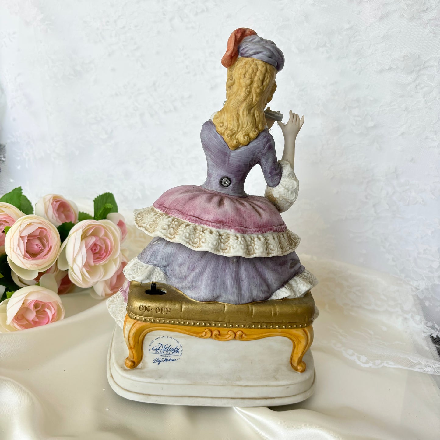 Vintage Porcelain Renaissance Music Box