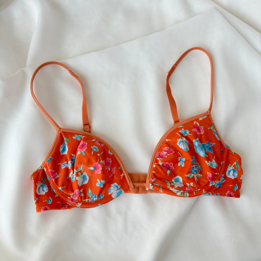 Vintage 80’s Floral Bra (34A)