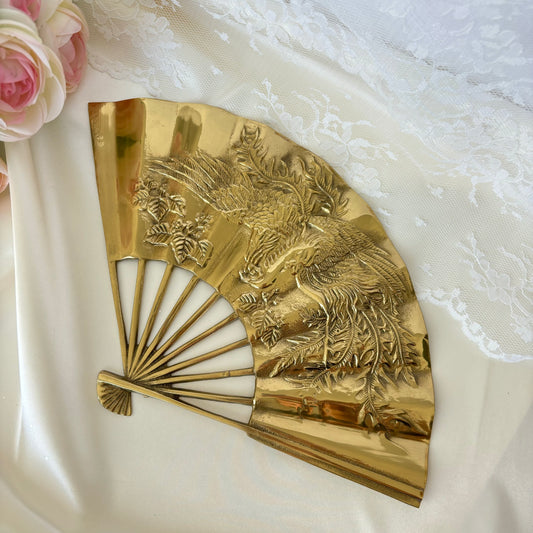 Vintage Gold Fan Decor