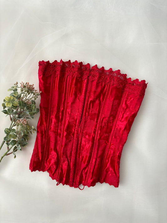 Vintage 90’s Frederick’s of Hollywood Red Corset (Small)