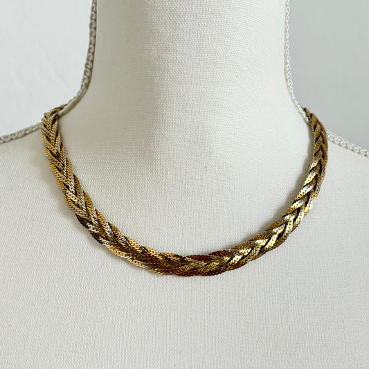 Vintage Gold Thick Necklace