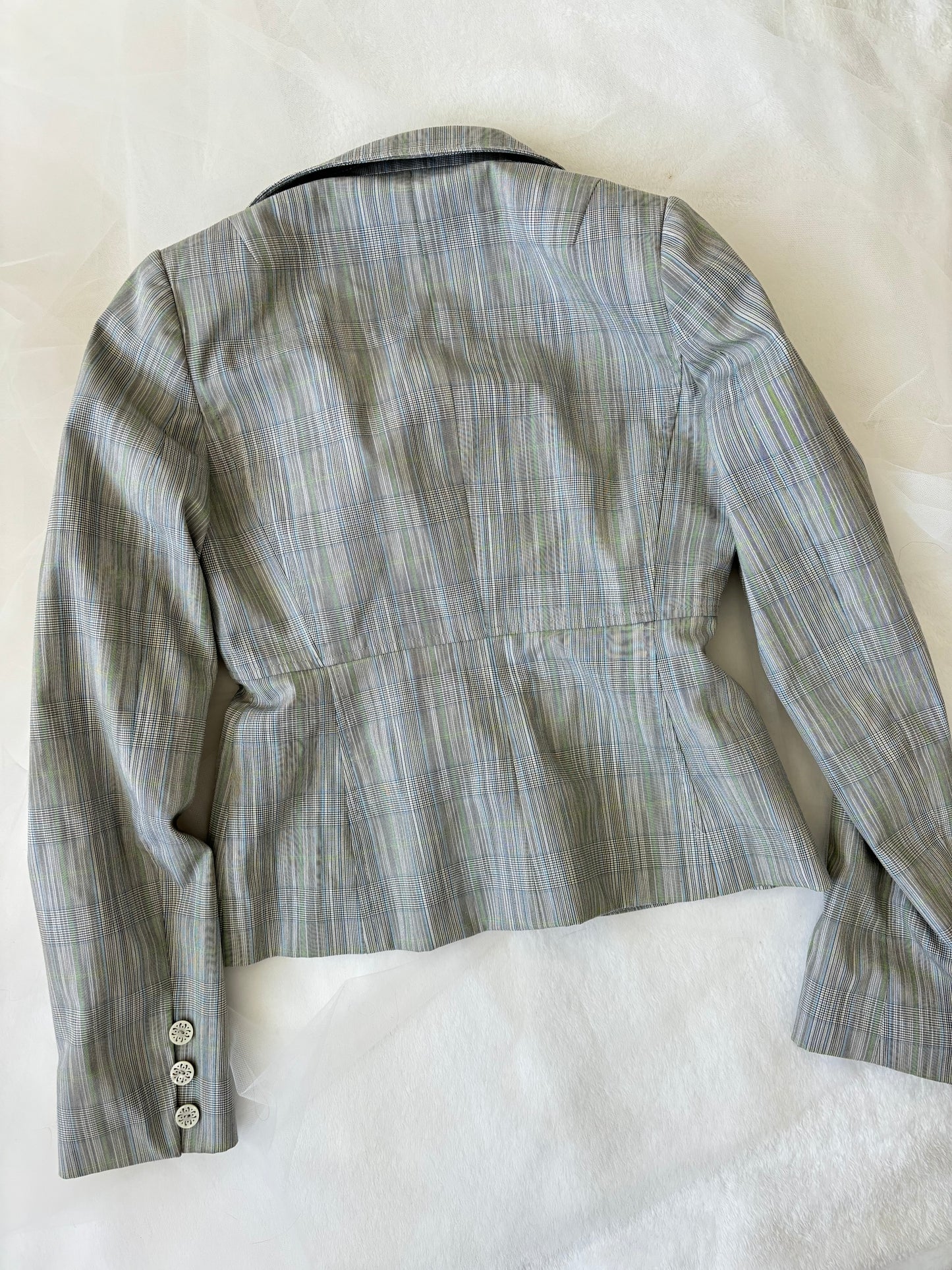 Vintage Pinstripe Blazer Coat Jacket (Small)