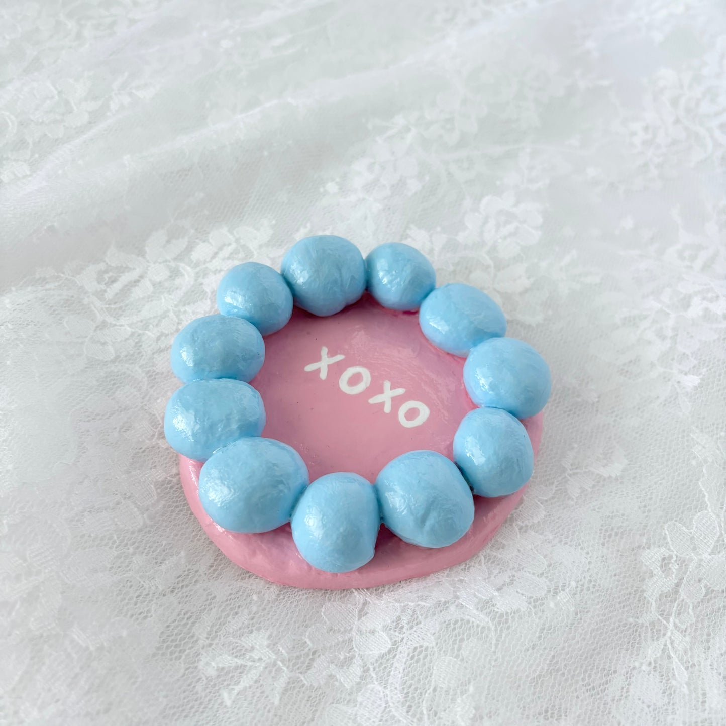 Handmade Clay XOXO Trinket Dish