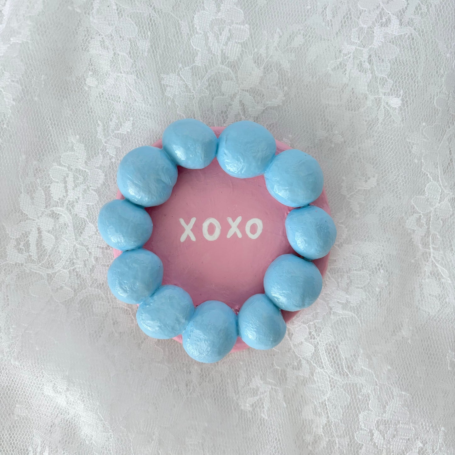 Handmade Clay XOXO Trinket Dish