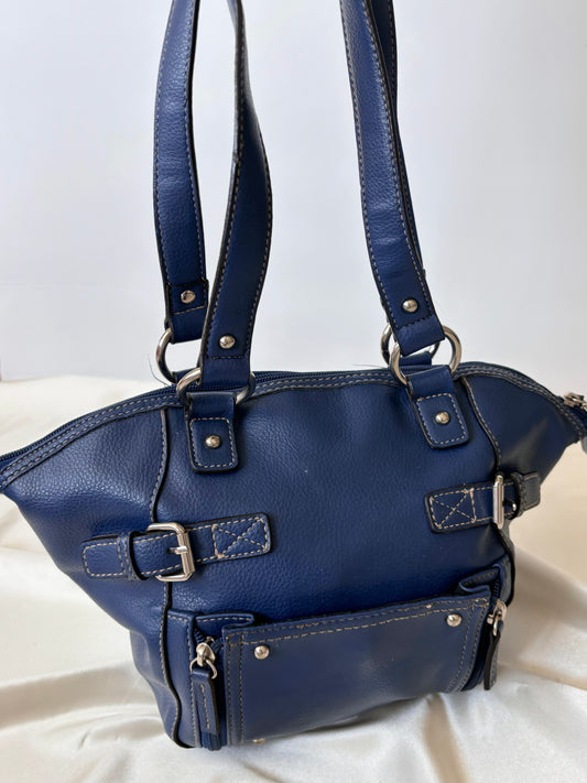 Vintage Navy Blue Shoulder Bag