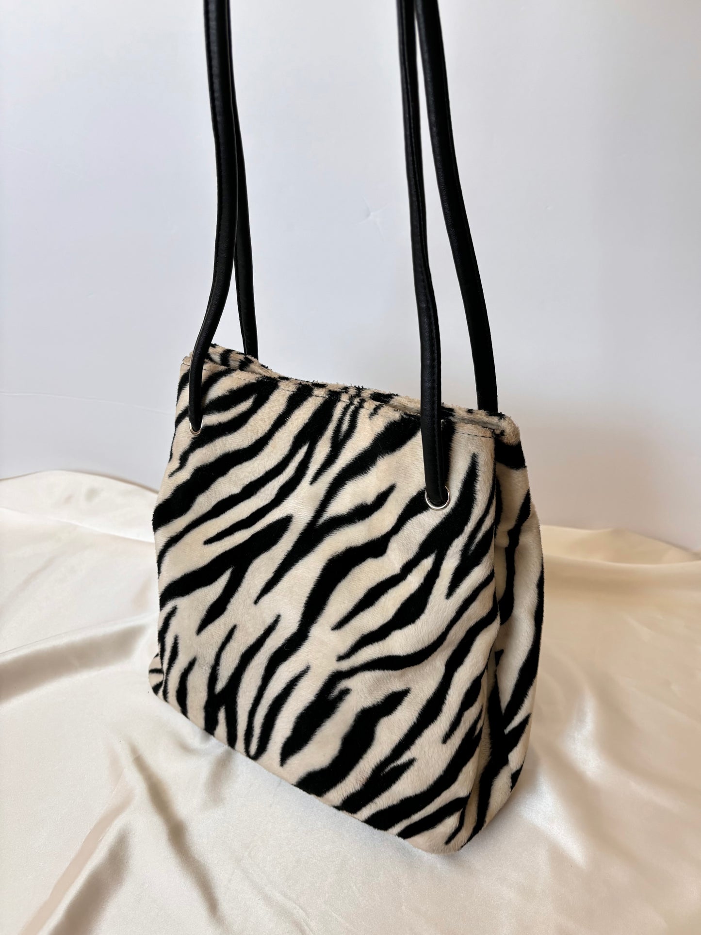 Vintage Zebra Fur Handbag