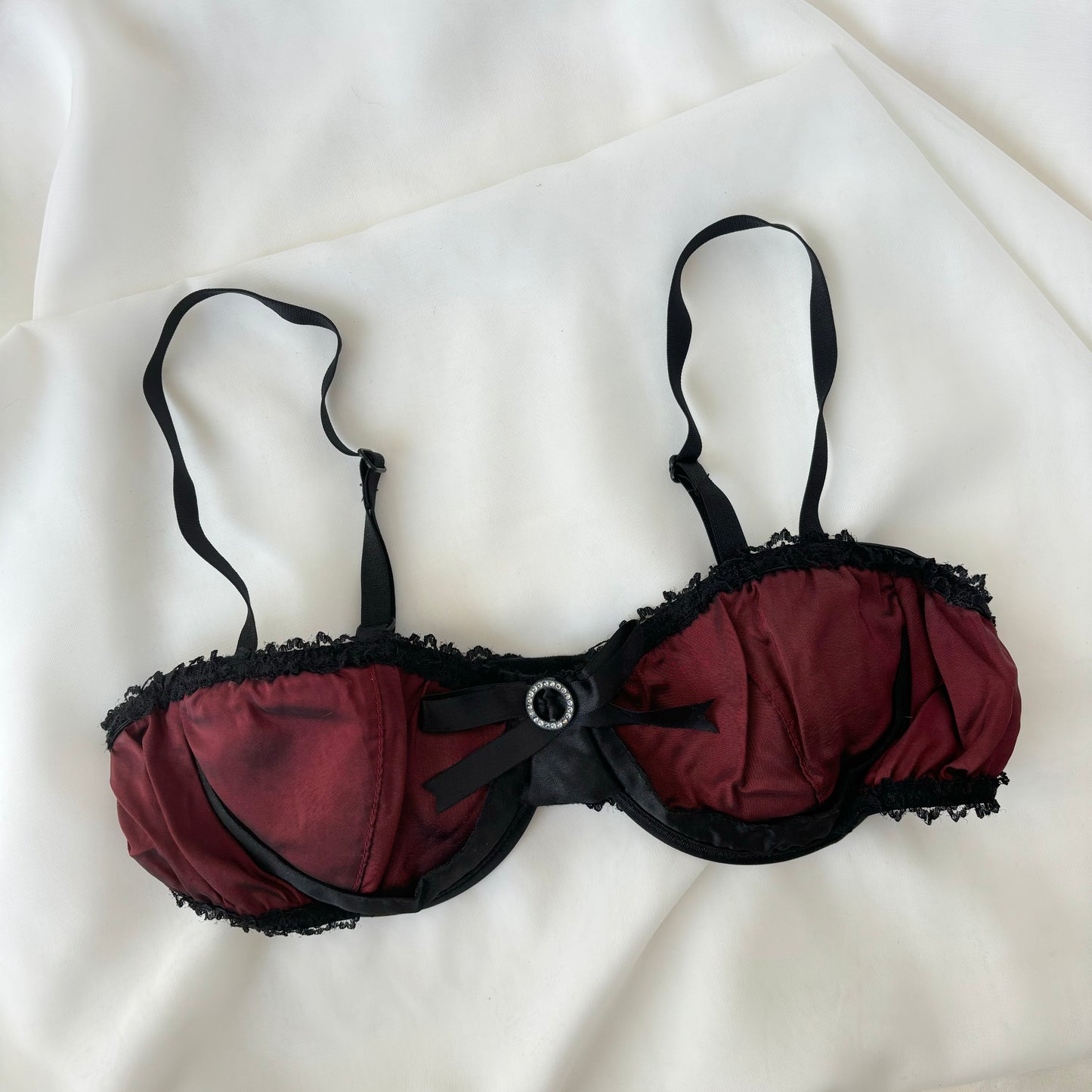 Vintage Burgundy Bra (36B)