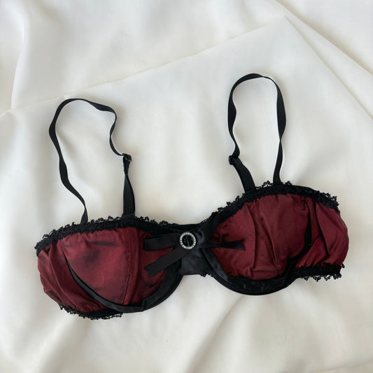 Vintage Burgundy Bra (36B)