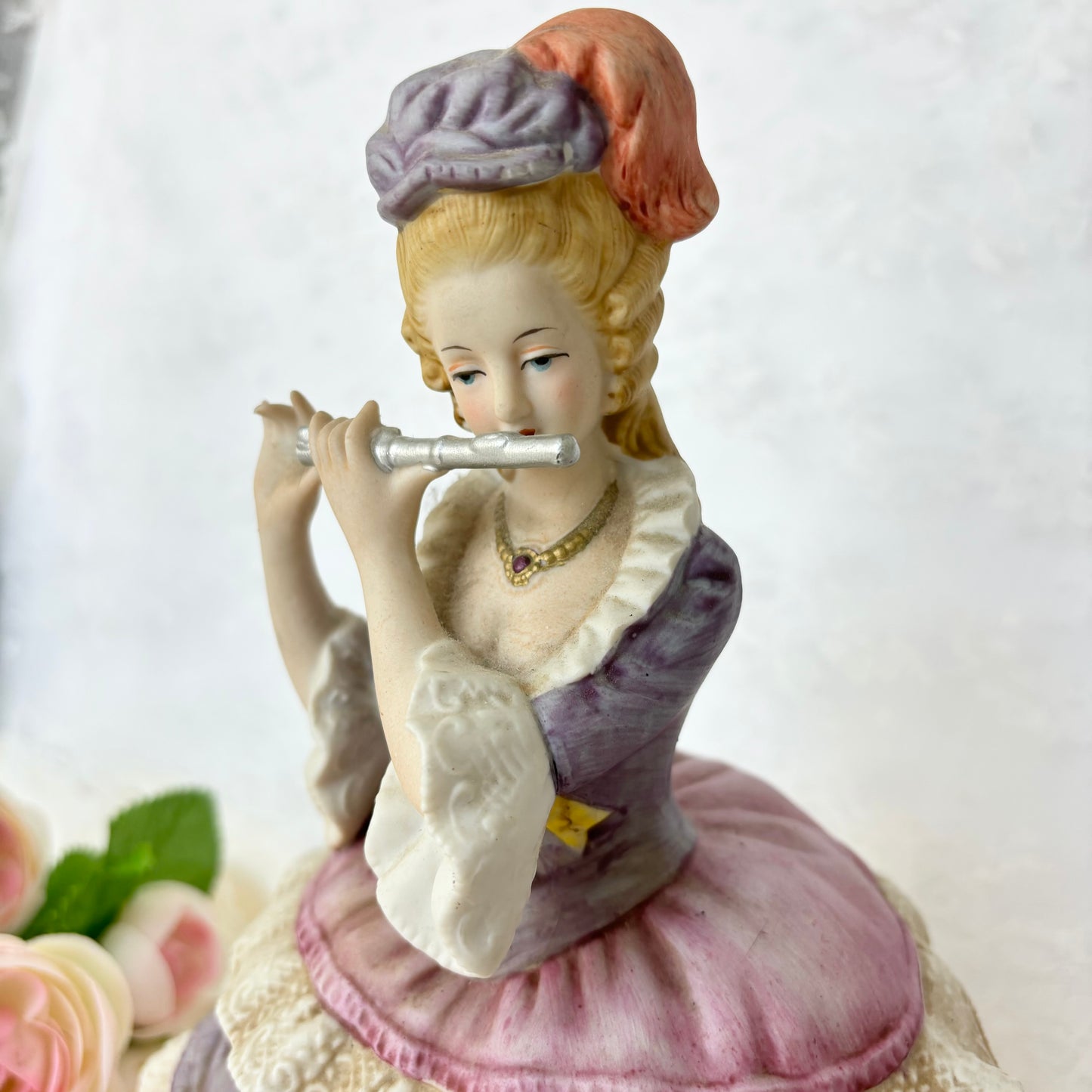 Vintage Porcelain Renaissance Music Box