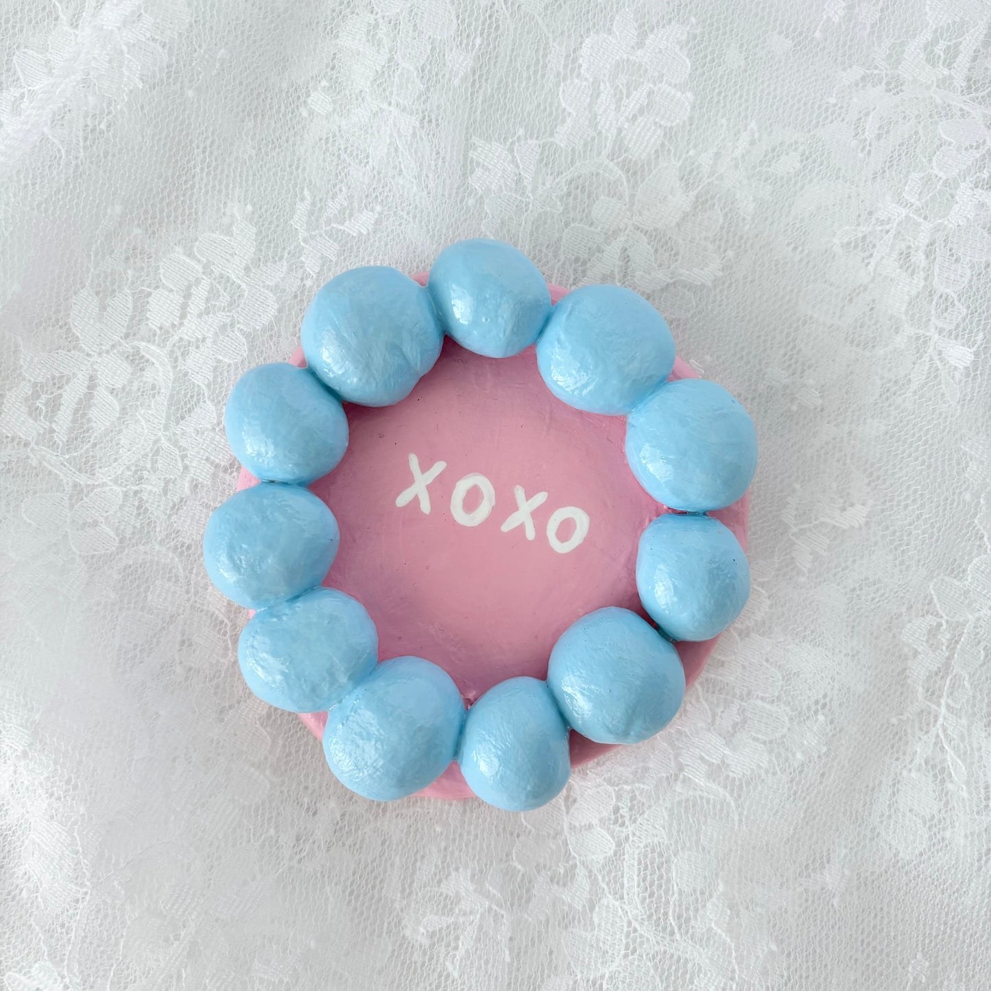 Handmade Clay XOXO Trinket Dish