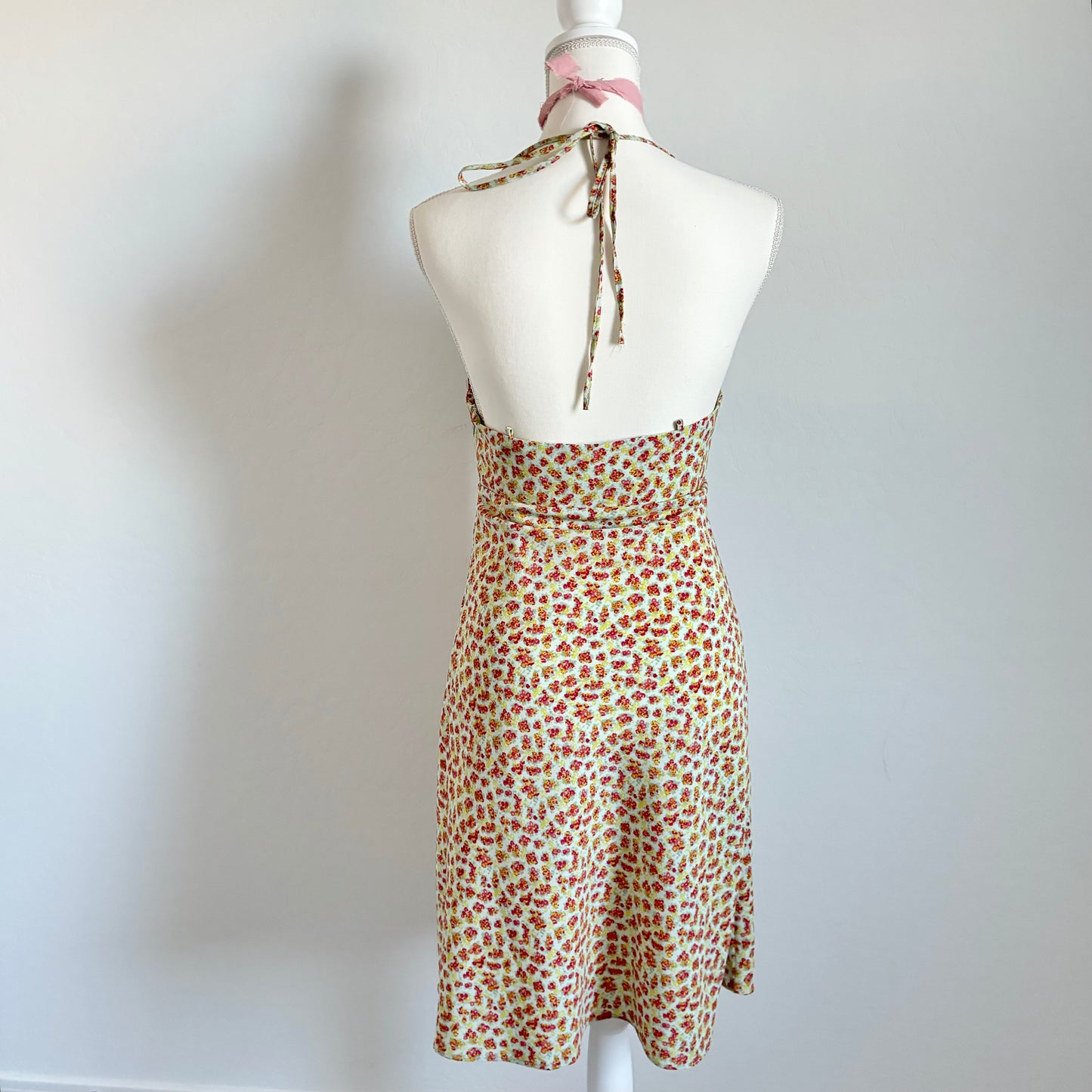 Vintage Floral Midi Summer Dress (Extra Small)