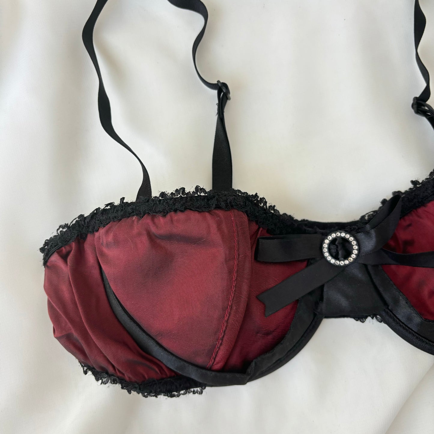 Vintage Burgundy Bra (36B)