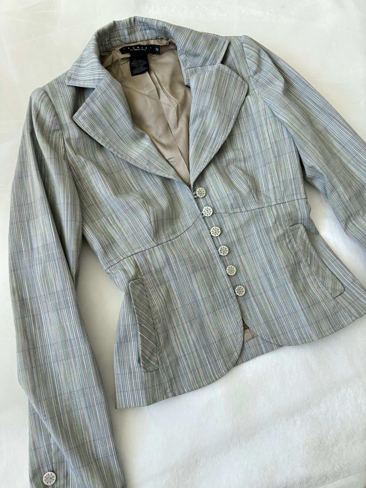 Vintage Pinstripe Blazer Coat Jacket (Small)