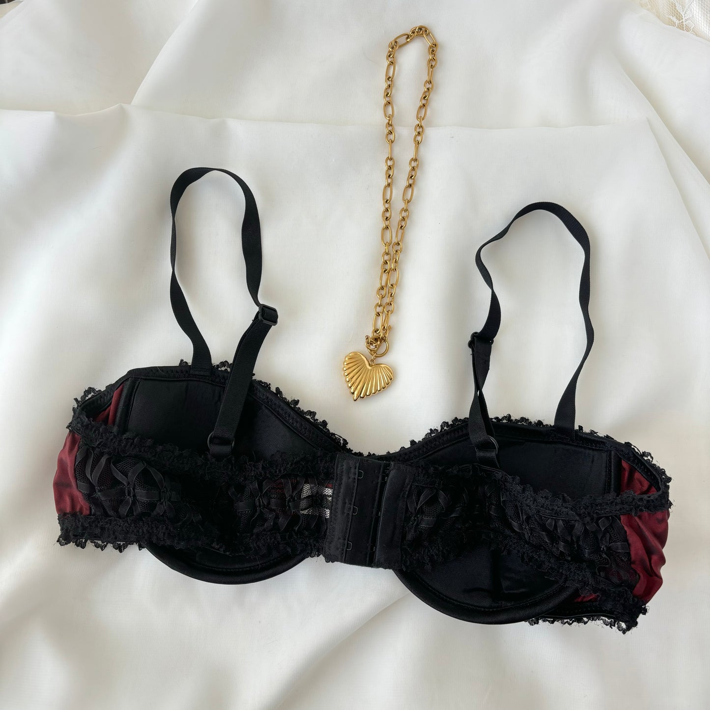 Vintage Burgundy Bra (36B)