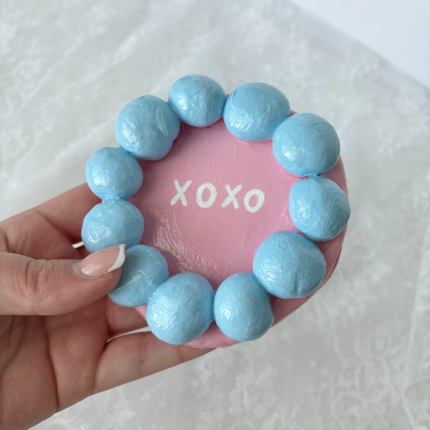 Handmade Clay XOXO Trinket Dish