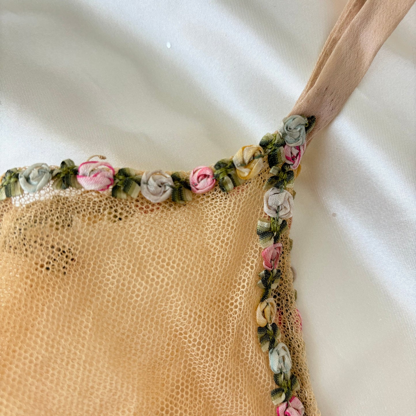 Antique Mesh Floral Embroidered Bralette (S)