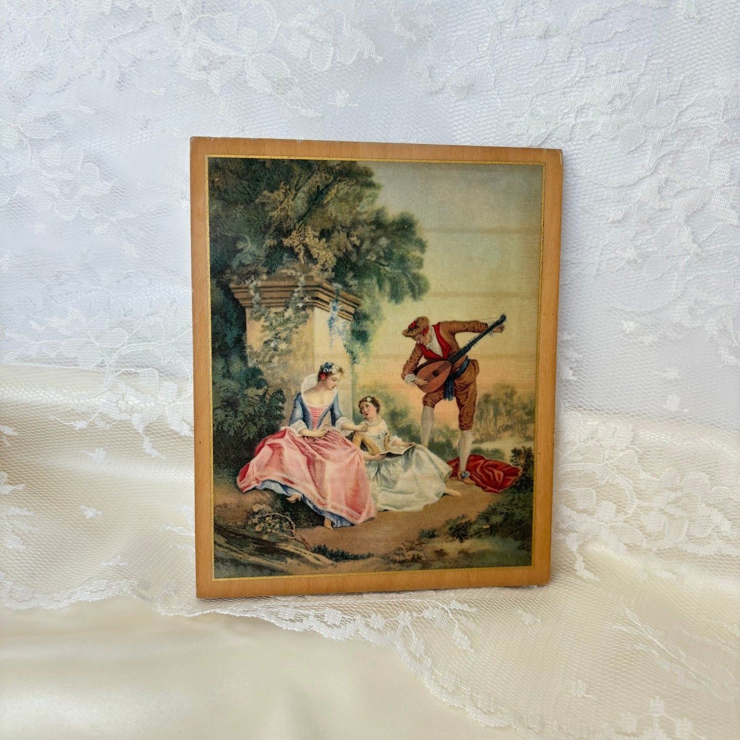 Vintage Renaissance Wooden Photo