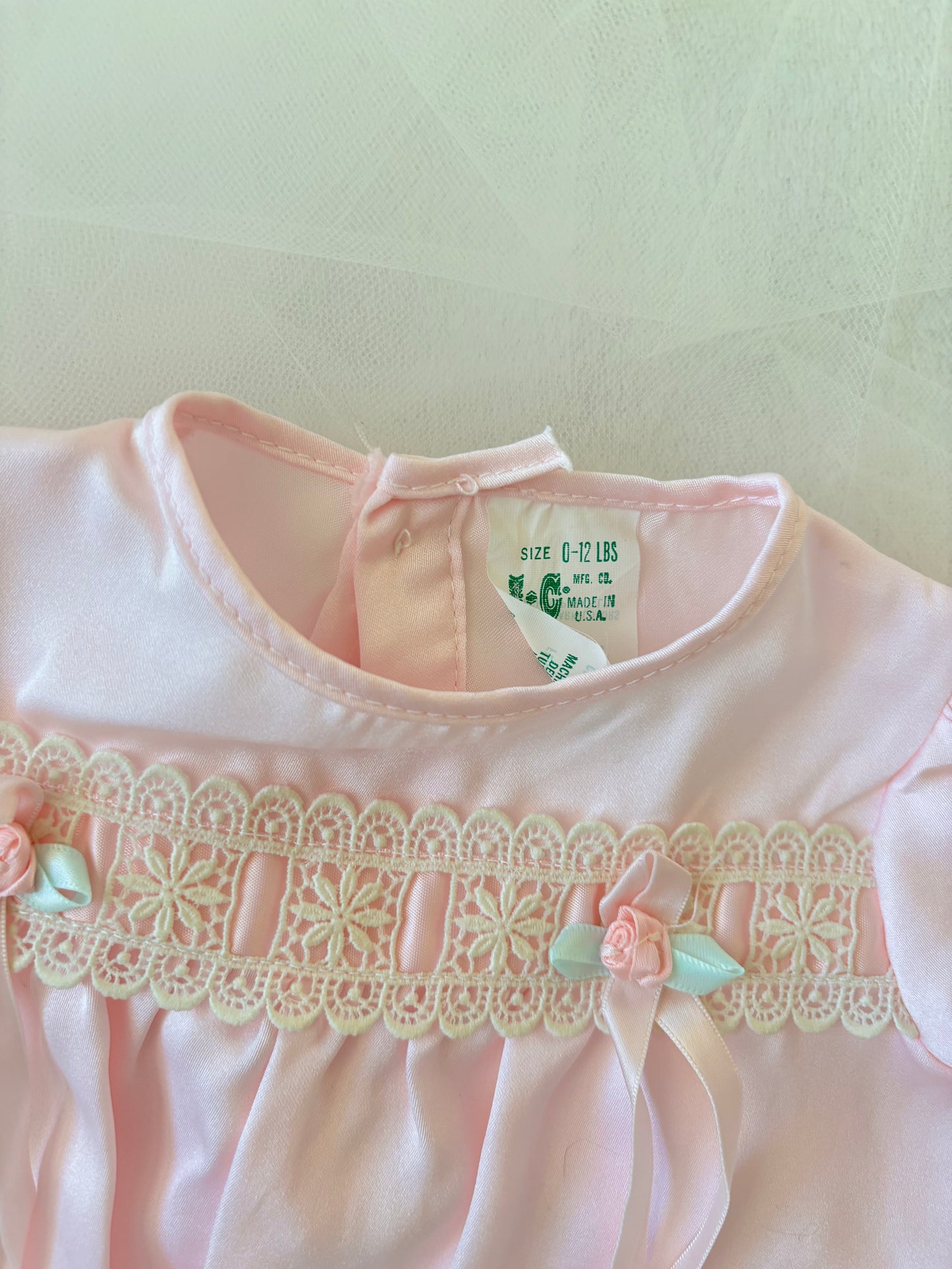 Vintage 80’s Pink Pastel Onesie (9mo)