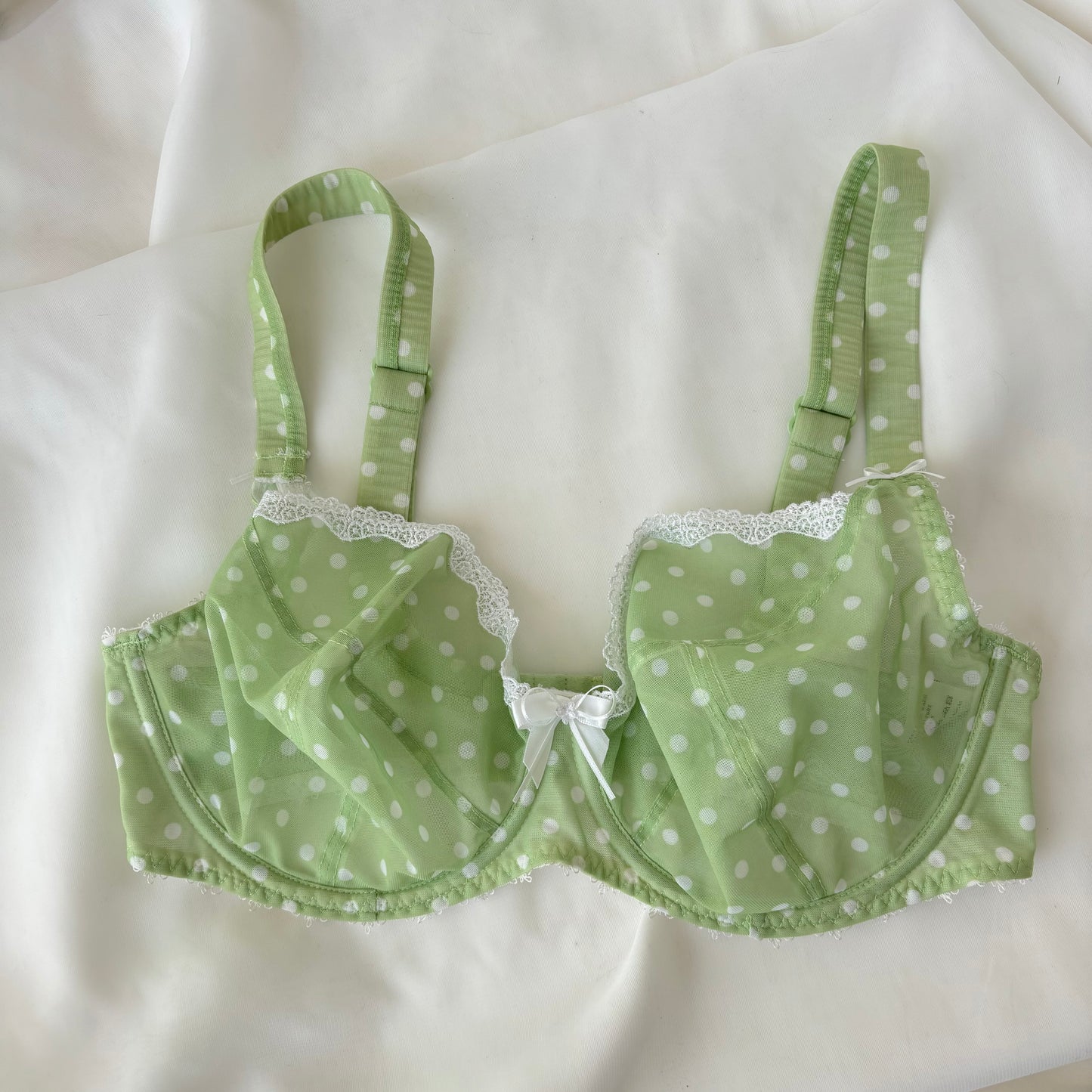 Vintage Polka Dot Bra (32DD)