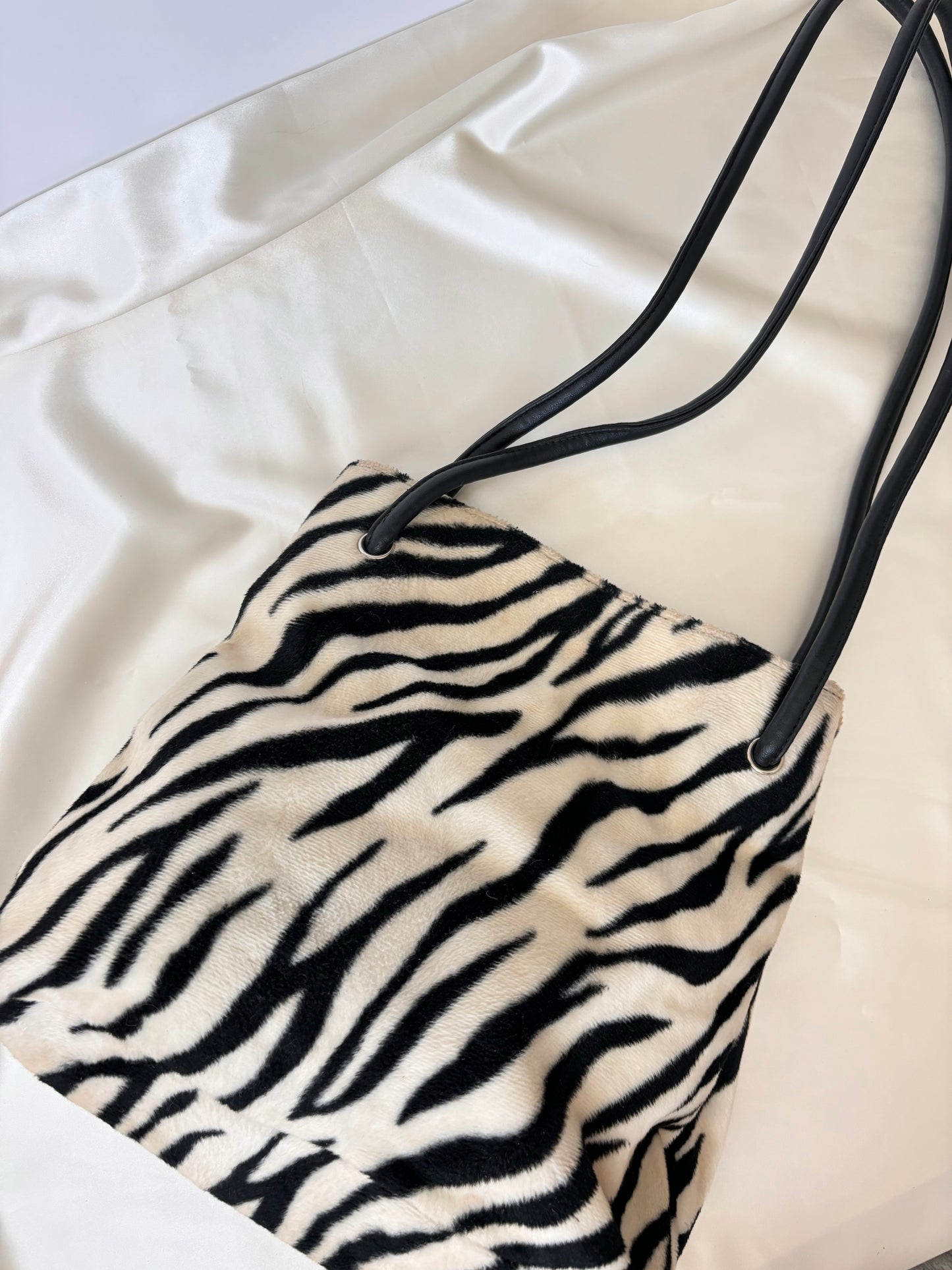 Vintage Zebra Fur Handbag