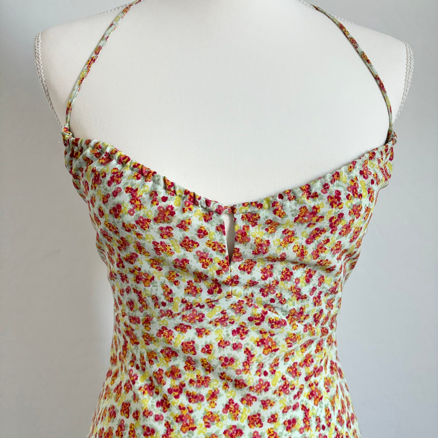 Vintage Floral Midi Summer Dress (Extra Small)