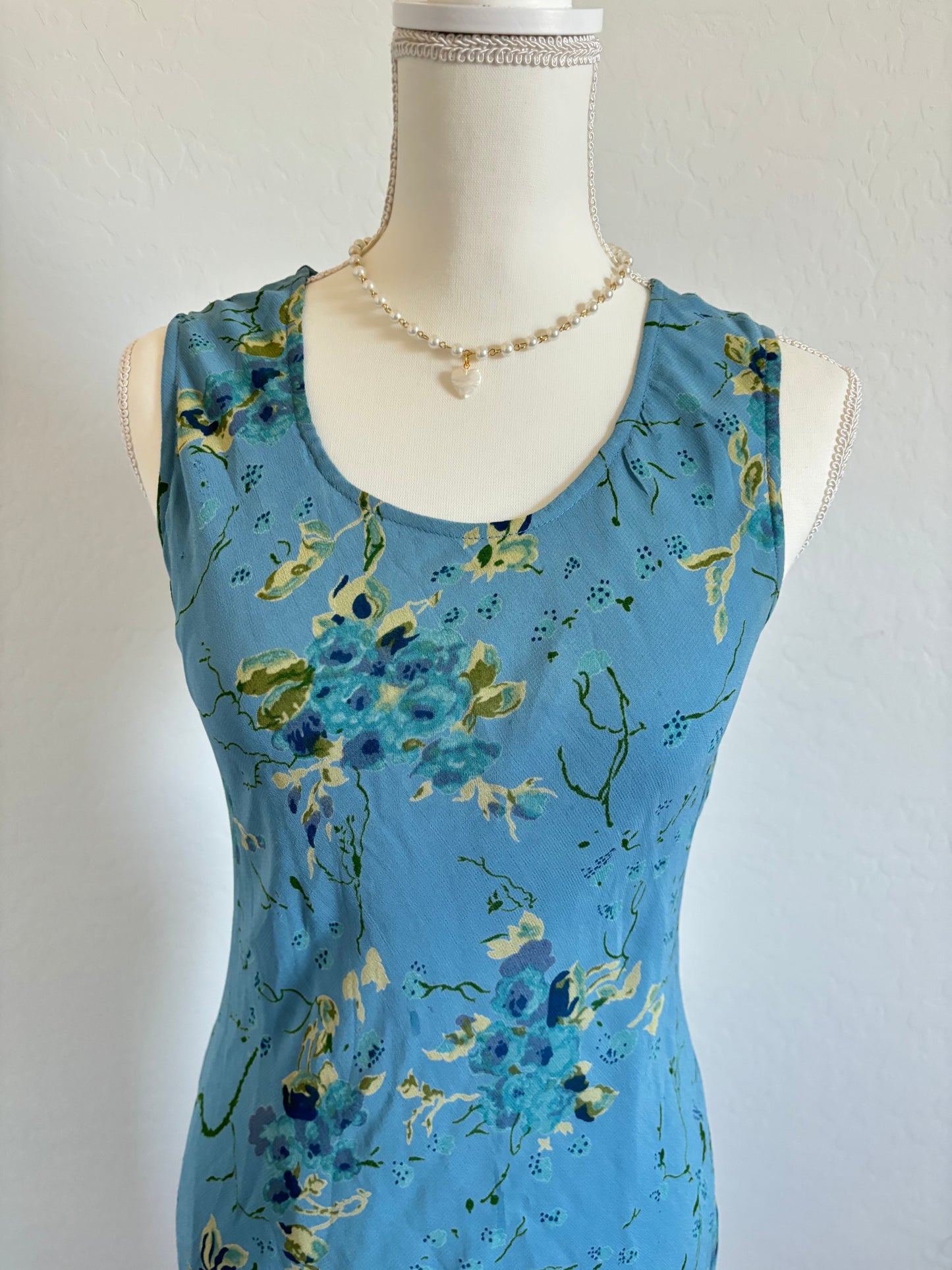 Vintage Floral Midi Dress (Medium)