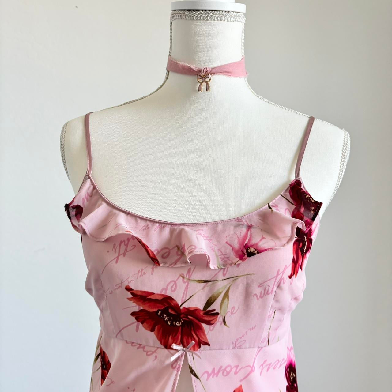 90’s Floral Fly-Away Lingerie Slip Dress (Small)