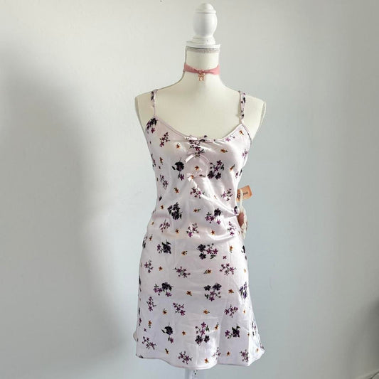 Vintage 80’s Babydoll Lingerie Slip Floral Dress (Large)