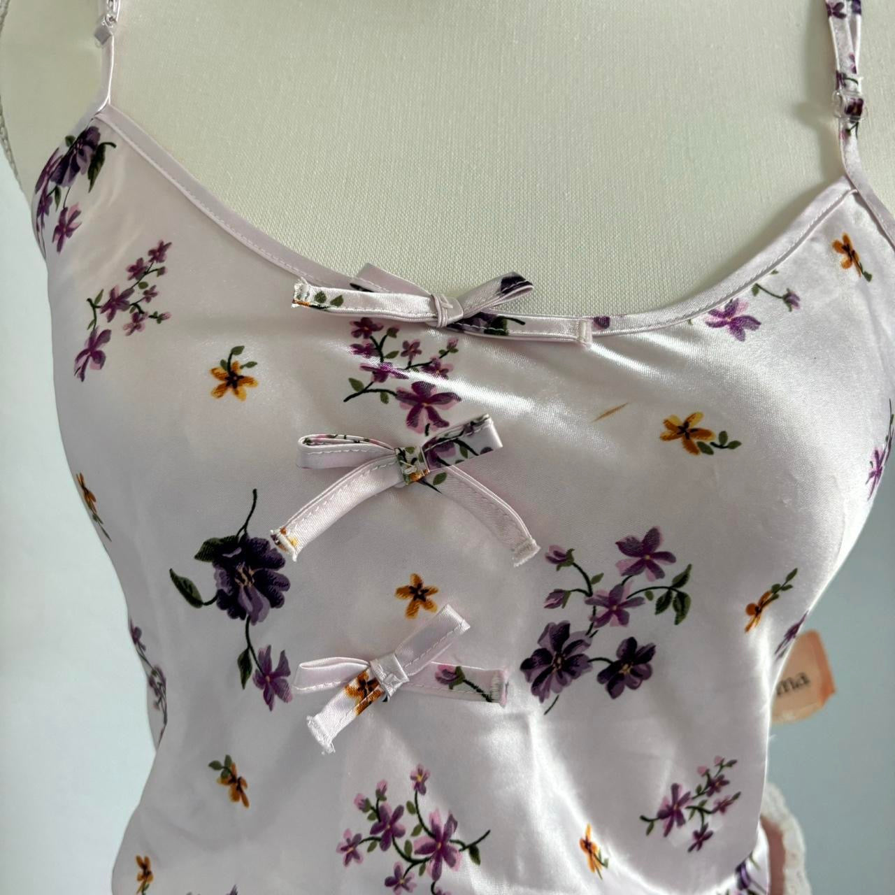 Vintage 80’s Babydoll Lingerie Slip Floral Dress (Large)