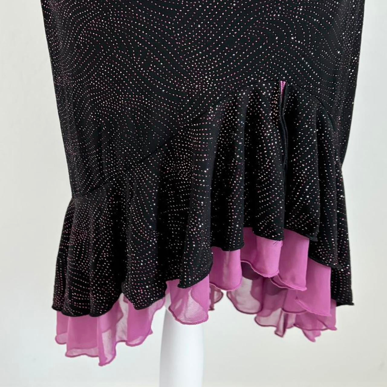 Sparkly Asymmetrical Ruffle Vintage 90’s Dress (Small)