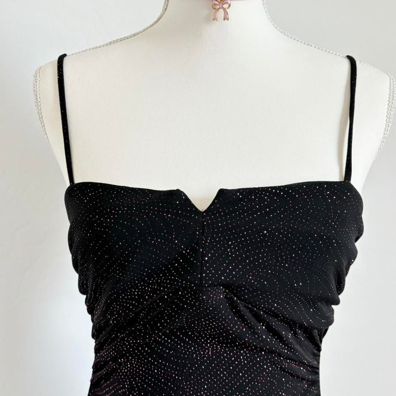 Sparkly Asymmetrical Ruffle Vintage 90’s Dress (Small)