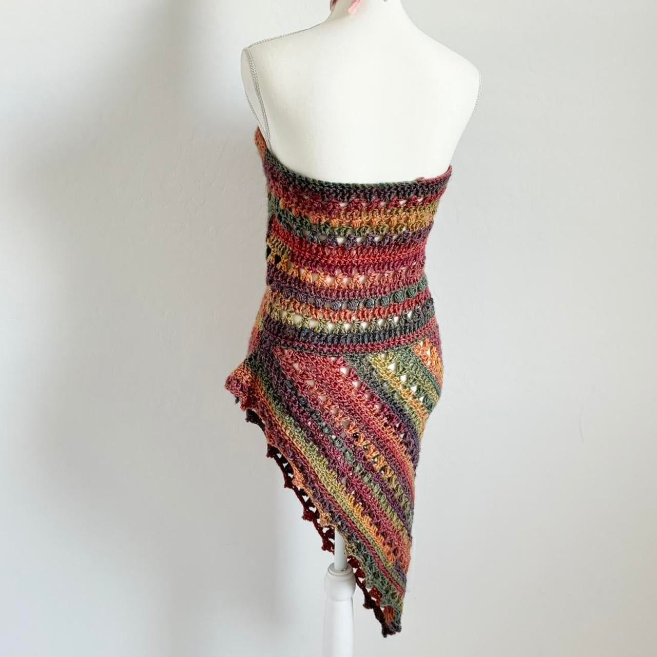 Crochet Knit Midi Handmade Dress (Medium)