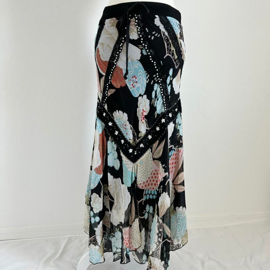 Vintage Maxi Floral Skirt (Small)