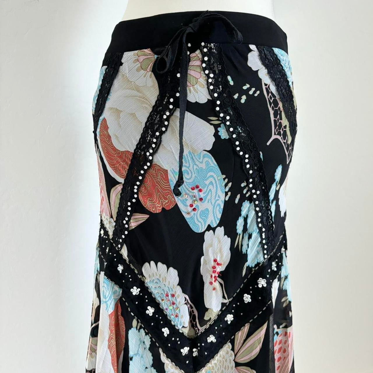 Vintage Maxi Floral Skirt (Small)