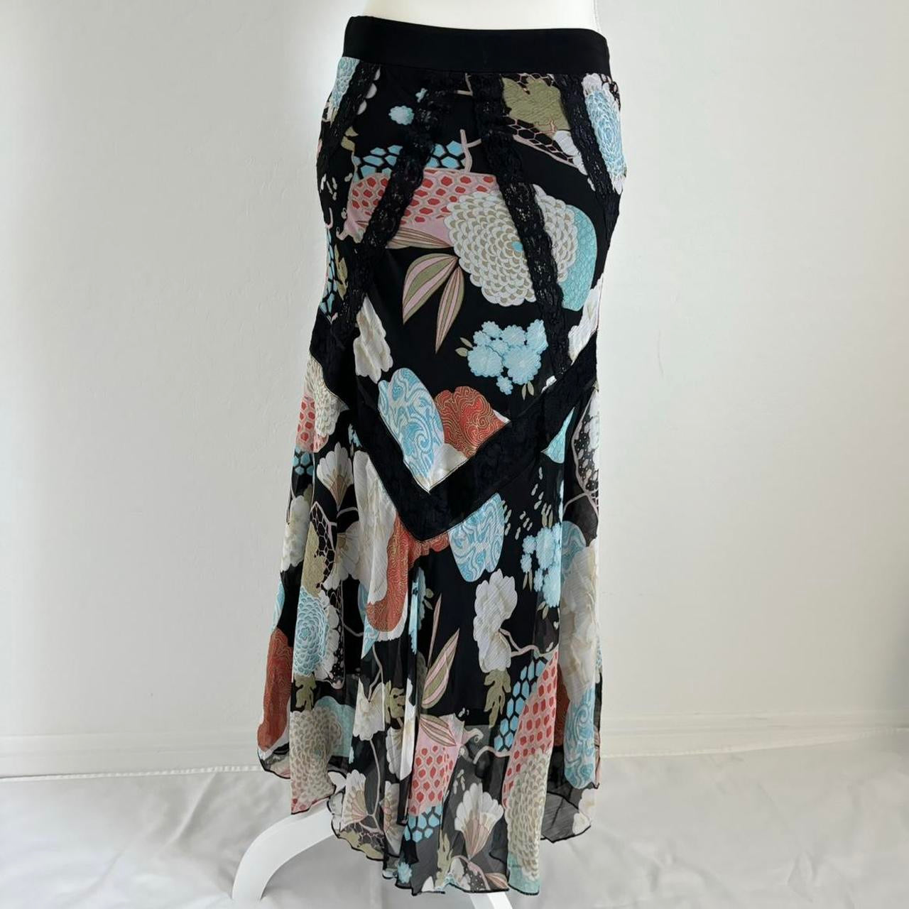 Vintage Maxi Floral Skirt (Small)