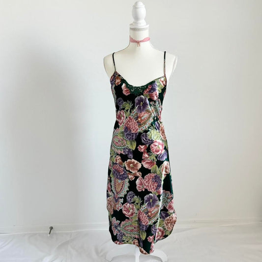 Vintage Fairy Grunge 80’s Floral Slip Dress (Large)