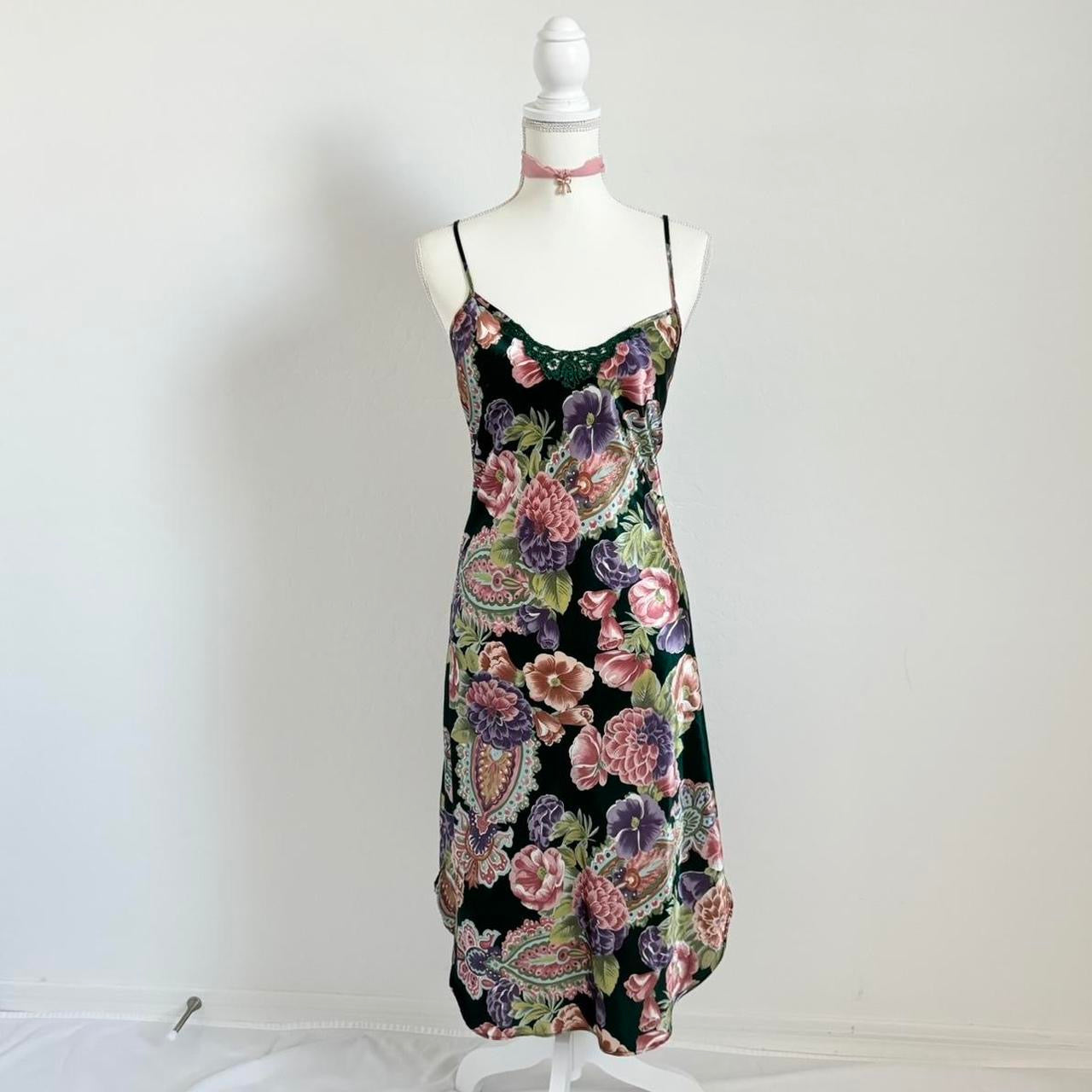 Vintage Fairy Grunge 80’s Floral Slip Dress (Large)