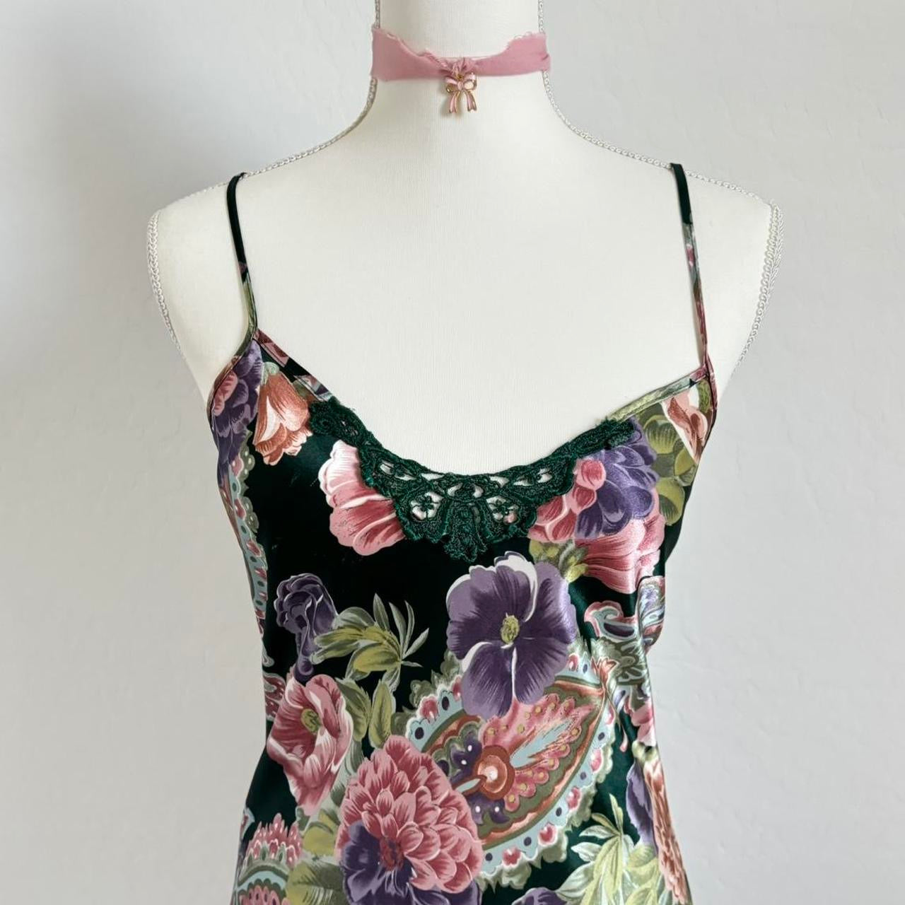 Vintage Fairy Grunge 80’s Floral Slip Dress (Large)